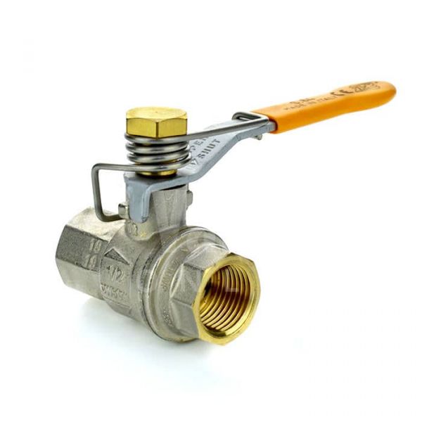 Brass Ball Valve with Spring Close Lever