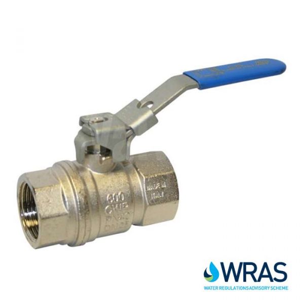 Brass Ball Valve with Blue Lockable Lever
