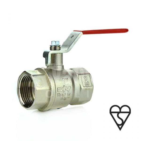 Economy Brass Ball Valve BSI Gas Approved HTB Red Lever