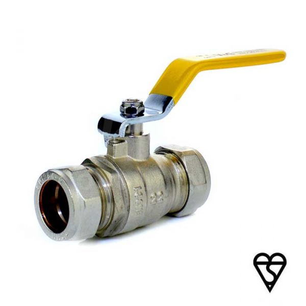 Gas Approved Compression End Brass Ball Valve