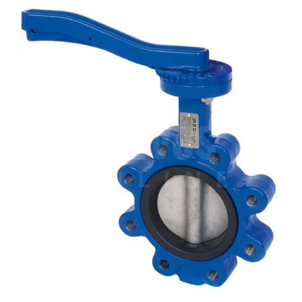 PN25 Ductile Iron Butterfly Valve - Lugged & Tapped with Lever