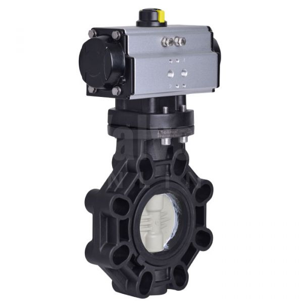 Pneumatic Actuated Extreme Butterfly Valve PP-H Disc