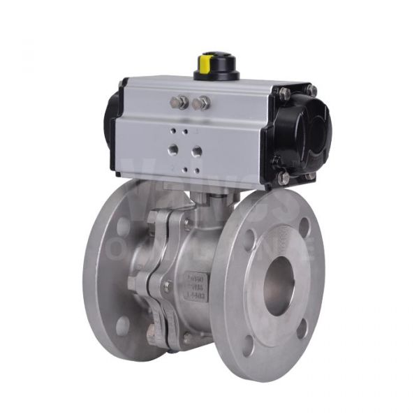 Pneumatically Actuated Stainless Steel PN16 Ball Valve