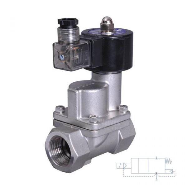 Stainless Steel Solenoid Valve 0.2-10 Bar Rated Steam Servo Assisted 1/2