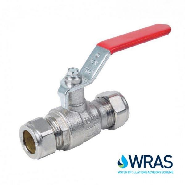 Brass Ball Valve Compression End with Lever