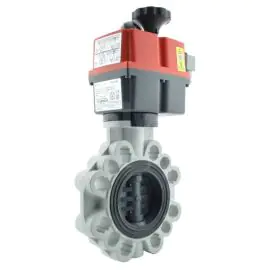 Electric Actuated Durapipe FK Butterfly Valve - PVC Disc - J+J Actuator