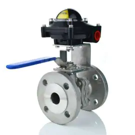 Flanged PN16 Manual Ball Valve with Limit Switchbox