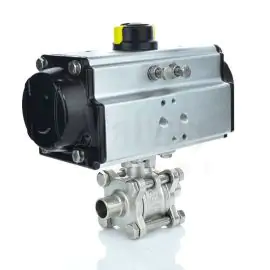 Economy Pneumatic Actuated Weld End Sanitary Ball Valve