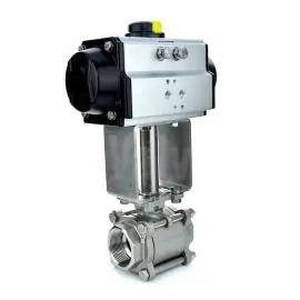 Pneumatic Actuated Economy 3 Piece Ball Valve for Steam