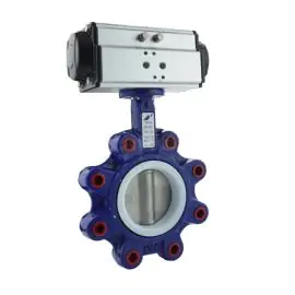 Pneumatic Actuated Lugged PN16 Butterfly Valve - NBR Lined