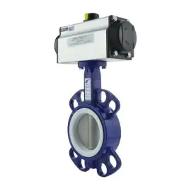 Pneumatic Actuated WRAS Approved Wafer Pattern Butterfly Valve