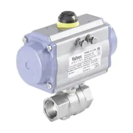 Pneumatic Actuated Stainless Steel 2-Piece Ball Valve