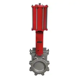 Pneumatic Operated Bray/VAAS Series 740 Stainless Steel Lugged PN10 Bi-Directional Knife Gate Valve