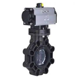 Pneumatically Actuated CEPEX Extreme Butterfly Valve PVC-U Disc