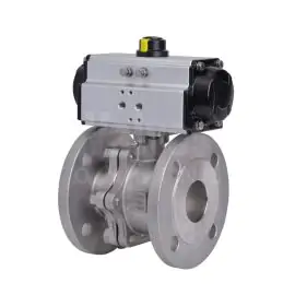 Pneumatically Actuated Stainless Steel #150 Ball Valve