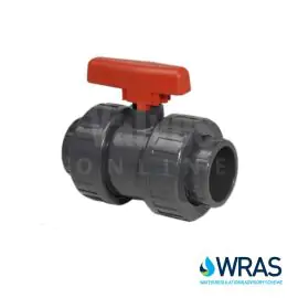 PVC-U Industrial WRAS Approved Double Union Ball Valve Solvent Socket