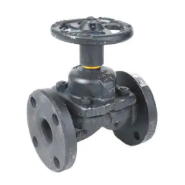 Weir Type Diaphragm Valve Unlined Flanged PN16