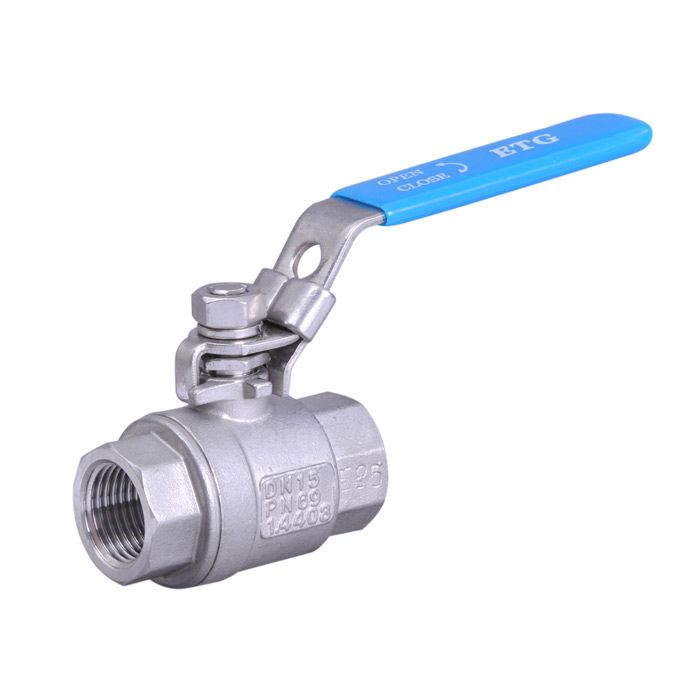 STAINLESS STEEL 2 PIECE LEVER BALL VALVE 1/4" TO 3" BSP TAPER THREAD 