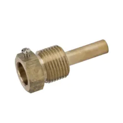Brass HVAC Temperature Gauge Pocket