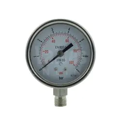 All Stainless Steel Bottom Entry Process Pressure Gauge