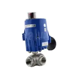 Electric Actuated Screwed 3 Way Economy Brass Ball Valve