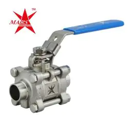 Mars Ball Valve Series 50SN 3 Piece Hygienic Manual Only OD Weld End