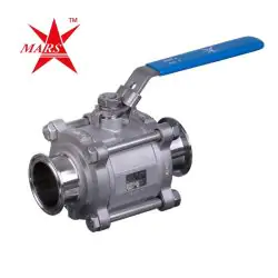 Mars Ball Valve Series 50SN 3 Piece Hygienic Manual Only Tri-Clamp