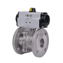 90D Pneumatically Actuated Stainless Steel PN16 Ball Valve