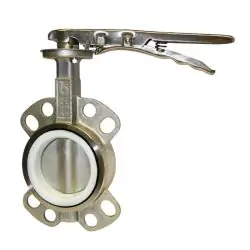 PTFE Lined Butterfly Valve Stainless Steel