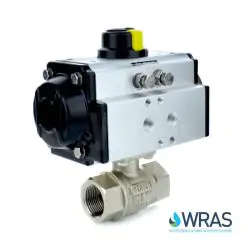 Pneumatic Actuated Screwed 2 Way Brass Ball Valve WRAS Approved