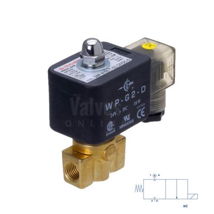 Brass Solenoid Valve Direct Acting 1/8" to 1/2"