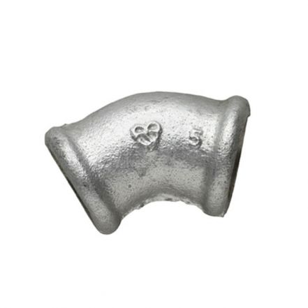 Galvanised Malleable Iron Male / Female 45° Elbow