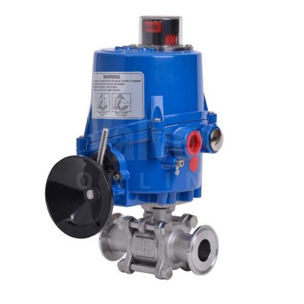 Series 77SN Hygienic 2 Way Electric Actuated Ball Valve