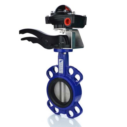 Resilient Seated Wafer Butterfly Valve with Limit Switchbox