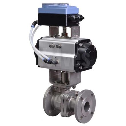 Series 90D PN16 Flanged Pneumatic V Sector Ball Control Valve