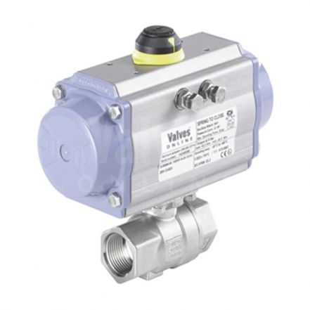 Air Actuated Stainless Steel 2-Piece Ball Valve 1/4"-2"