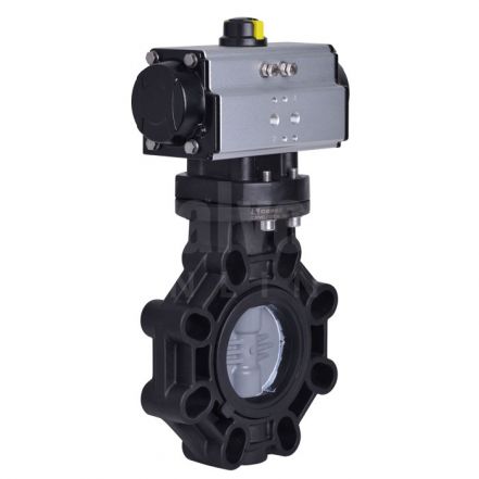 Pneumatic Actuated Extreme Butterfly Valve PVC-C Disc