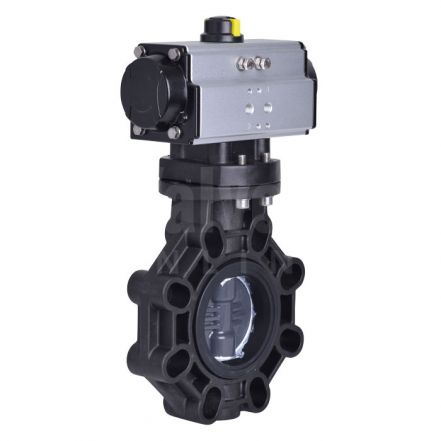 Pneumatic Actuated Extreme Butterfly Valve PVC-U Disc