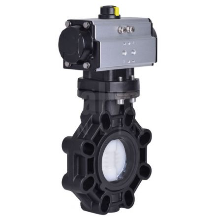 Pneumatic Actuated Extreme Butterfly Valve PVDF Disc