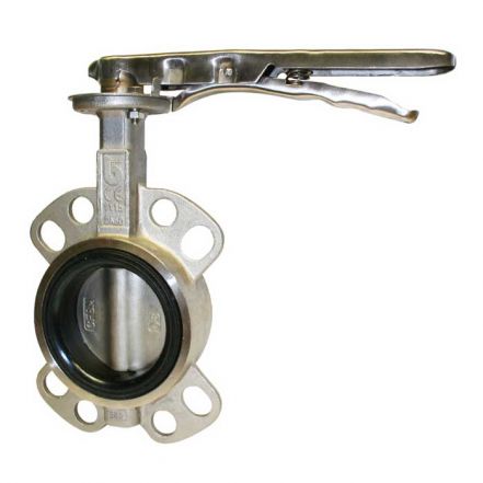 Stainless Steel Butterfly Valve - Viton (FKM) Lined