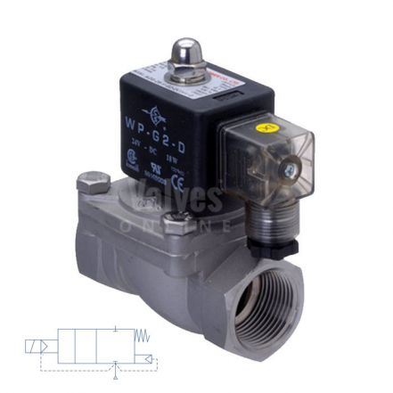 Stainless Steel Solenoid Valve Direct Acting 1/2" to 2"