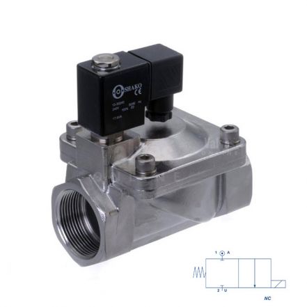Stainless Steel Solenoid Valve Servo Assisted 3/8" to 2"