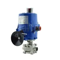 Series 77SN Hygienic 2 Way Electric Actuated Ball Valve - 1