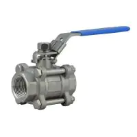 VOLT Manual 3 Piece Stainless Steel Full Bore Ball Valve - 0