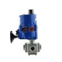 Series 33 Electric Actuated 3 Way Full Bore Stainless Steel Ball Valve - 2
