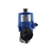 Series 39 Electric Actuated 3 Way Screwed Stainless Steel Ball Valve - 2