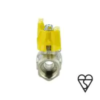 Brass Ball Valve BSI Gas Approved Butterfly Handle Male / Female - 2