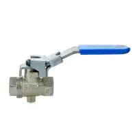 Vented Brass Ball Valve with Locking Lever - 1