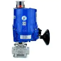 Electric Actuated Series 77 3 Piece Stainless Steel Ball Valve - 2