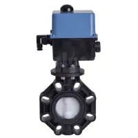 Electric Actuated Extreme Butterfly Valve, PVDF Disc - 1